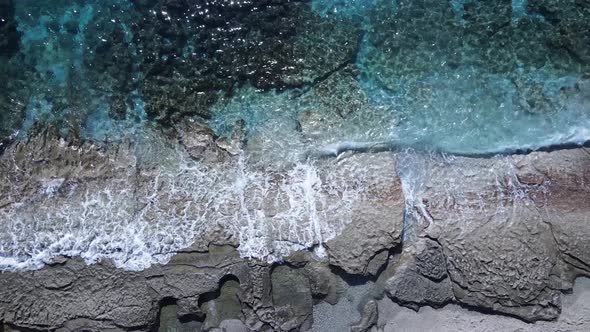 Sea Near the Coast - Close-up Aerial View of the Coastal Seascape