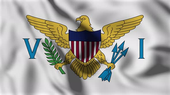 U.S. Virgin Islands Flag Animation Loop Background