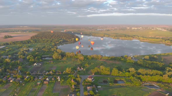 Balloons Over The Water