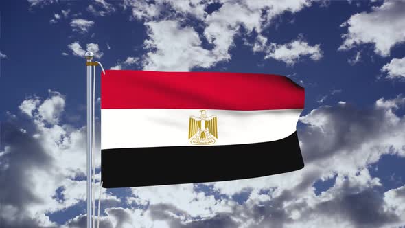 Egypt Flag Waving 4k