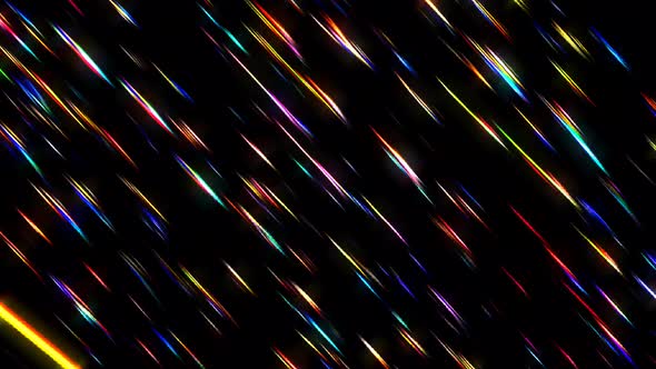 Abstract shining dots bright lines set wave vibration, colorful, active black background