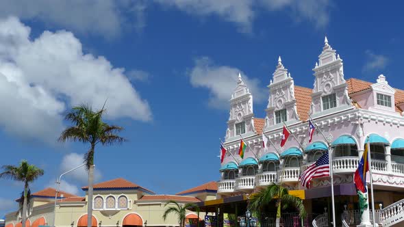Colorful Royal Plaza Mall in Oranjestad