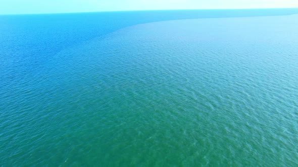 4K aerial drone view of beautiful sea waves, Flight over sea.