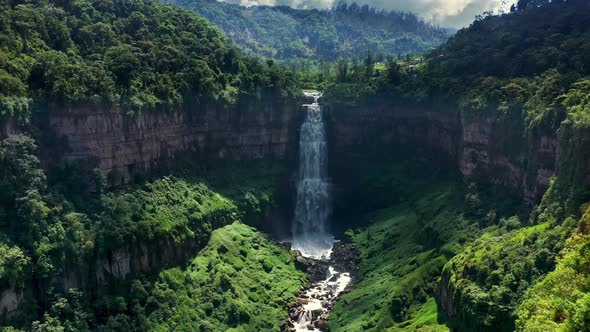 Waterfall Bogota Colombia Aerial View Beautiful