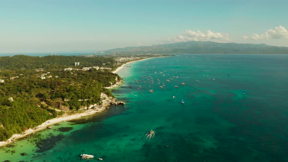 Boracay Island with White Sandy Beach, Philippines