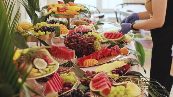 Decorated Catering Banquet Table in Restaurant or Hotel