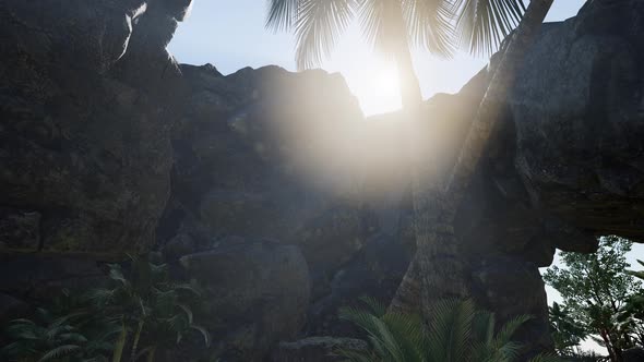 Sun Light Inside Mysterious Cave alt