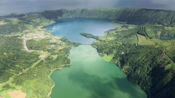 Viewpoint of Miradouro Do Cerrado Das Freiras Sao Miguel Island Azores