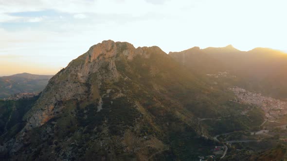 Aerial View of a mountains in Stilo, Calabria