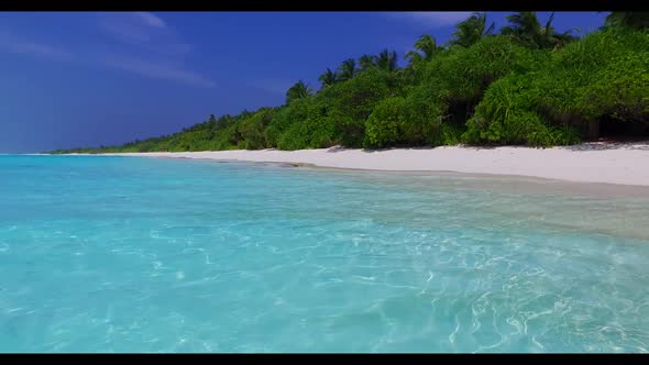 Aerial texture of luxury seashore beach trip by shallow water and white sandy background of a picnic