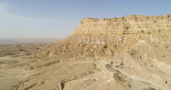 Aerial view of mount Ardon, Ramon crater, Negev, Israel.