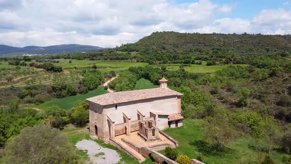 Ancient Church Aerial View, Spain