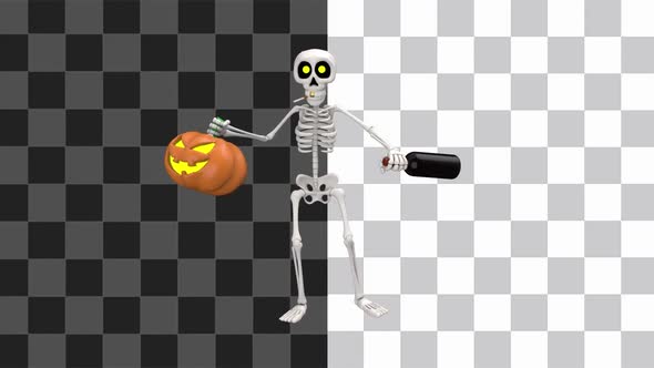 Drunken Cartoon Skeleton Loop