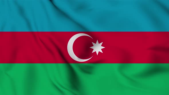 Azerbaijan flag seamless waving alt