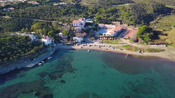 Cadaques Amazing Spanish Town By the Sea. Punta De Sa Costa. Aerial Footage.