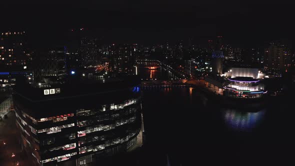 Aerial View of the Media City District in Manchester UK