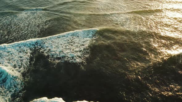 Ocean Waves and Sea Surf, Aerial View