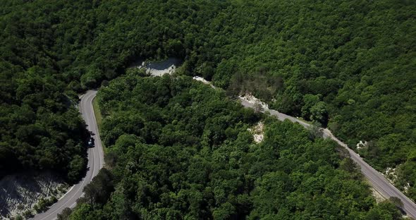 Mountain Winding Zig Zag Road