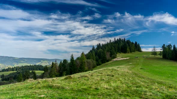 Clouds over Pieniny Mountains
