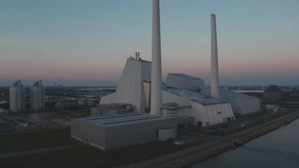 Beautiful Aerial View of the ECO ESG Green Power Station