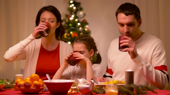 Happy Family Having Christmas Dinner at Home 60