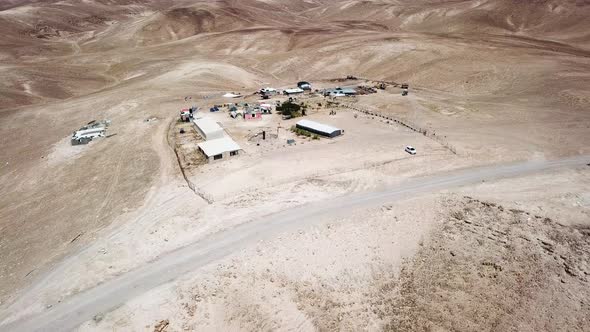 180’ birds eye view of a campsite of the Rashaida People