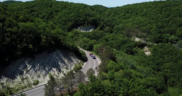 Mountain Winding Zig Zag Road