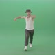 Man dancing popping street dance and makes crazy move isolated on green screen - VideoHive Item for Sale