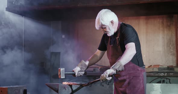 Blacksmith Working in Mastershop