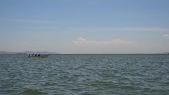 Boat with people on Lake Naivasha