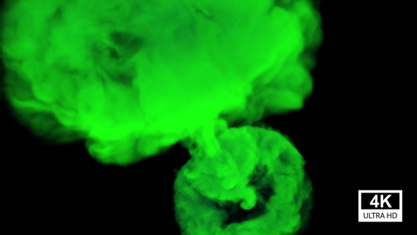 Huge Green Smoke Explosion 4K