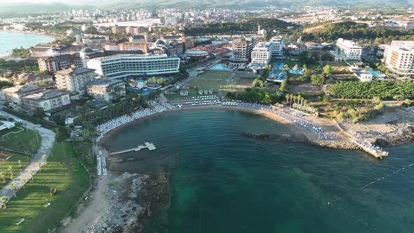 Hotels filmed on a drone Turkey Alanya Avsallar 4 K