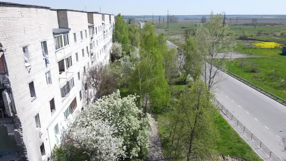 Ruined Residential Building in Borodyanka Kyiv Region Ukraine