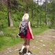 Backpacker Hiking in Switzerland Forest - VideoHive Item for Sale