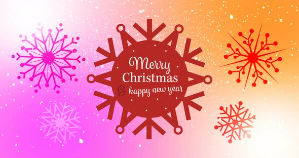 Illustration of christmas greeting and new year message 4k