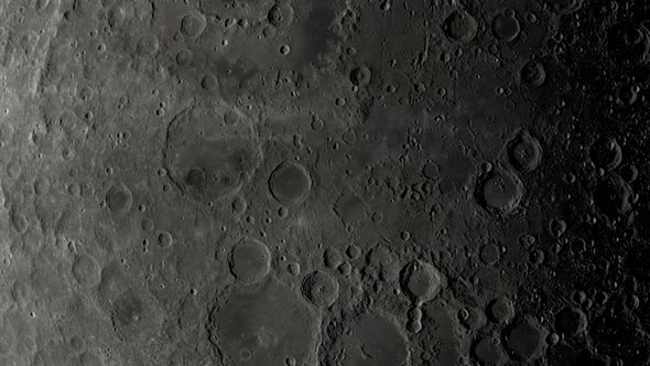 Moon Surface Rotation with a Lot of Crater