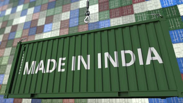 Loading Container with MADE IN INDIA Text