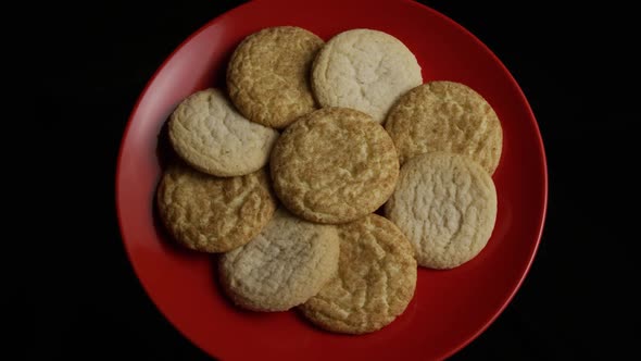 Cinematic, Rotating Shot of Cookies on a Plate - COOKIES