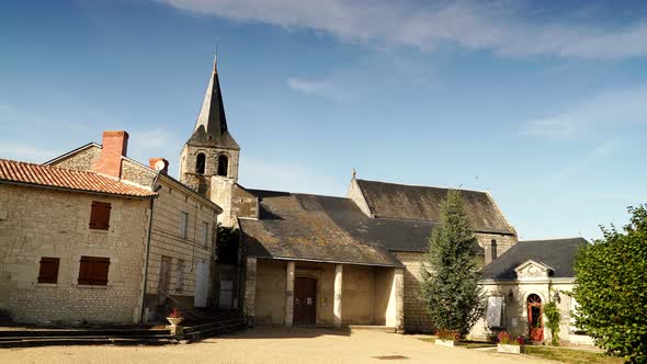 Serigny Village, Western France. Timelapse