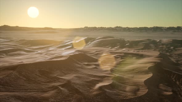 Red Sand Desert Dunes at Sunset