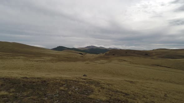 Aerial view of Bucegi Mountains