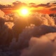 Flying Over The Clouds At Sunset - VideoHive Item for Sale
