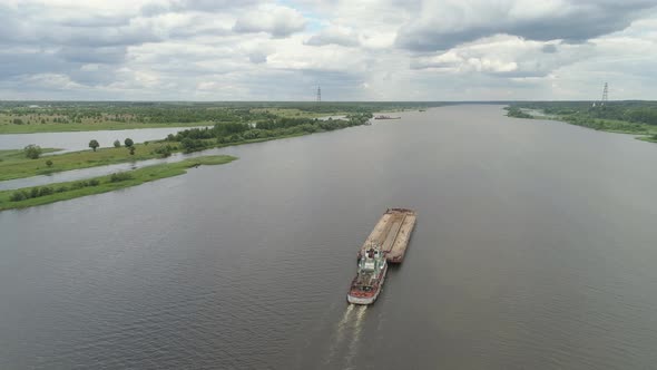 Barge River Volga
