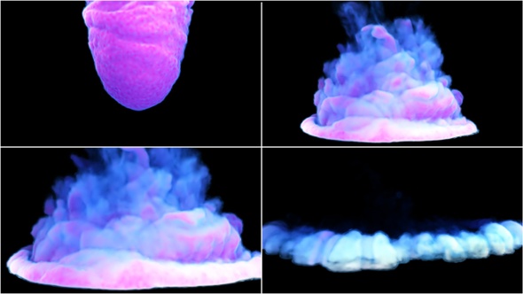 Colorful Smoke Falling