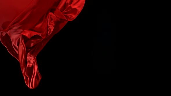 Flowing red cloth, Slow Motion