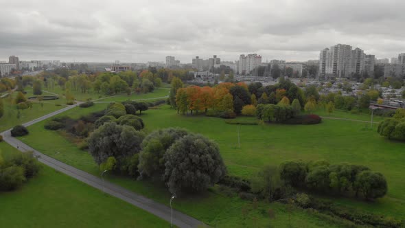 The Beauty of an Autumn Park in St