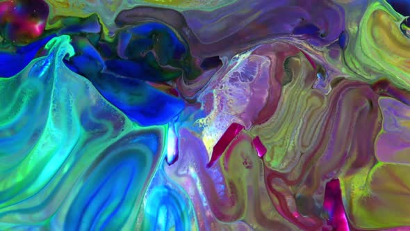 Abstract Colorful Sacral Liquid Waves Texture 159