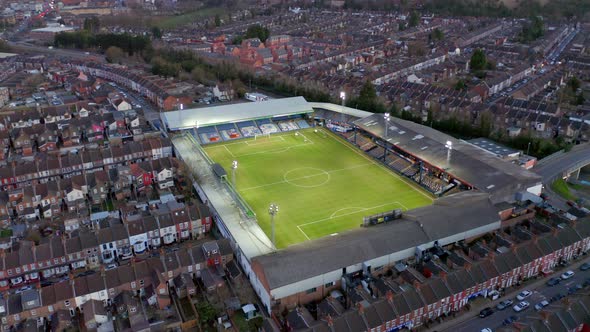 Luton Town Football Club Kenilworth Road Stadium Low Aerial View