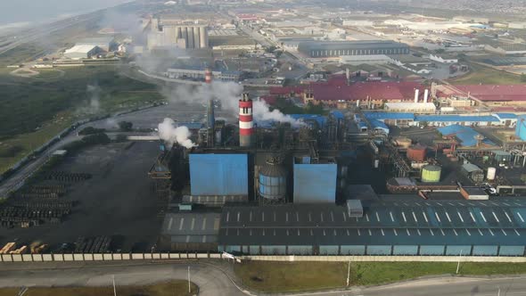 Time Lapse of Smog Coming Out of Factory