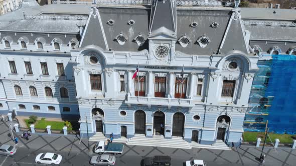 Chilean Armed Commando building, Square Sotomayor Plaza (Valparaiso aerial view)